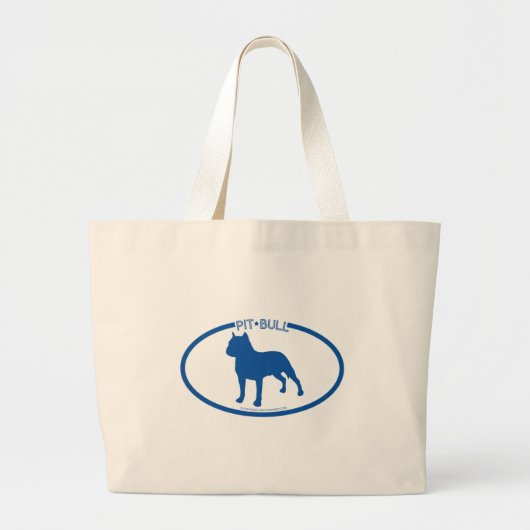 Gruben-Stier-Silhouette-Tasche Jumbo Stoffbeutel (Vorne)