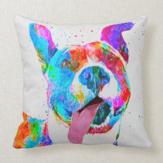 Gruben-Stier-Terrier-bunte Pop-Kunst Kissen