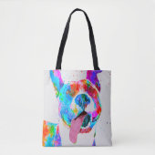 Gruben-Stier-Terrier-bunte Pop-Kunst Tasche (Vorderseite)
