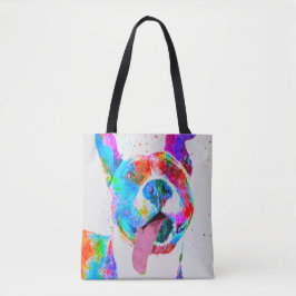 Gruben-Stier-Terrier-bunte Pop-Kunst Tasche