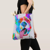 Gruben-Stier-Terrier-bunte Pop-Kunst Tasche (Von Nahem)
