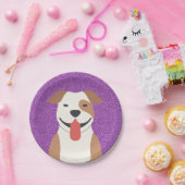 Gruben-Stier-Terrier-Papier-Teller Pappteller (Party)