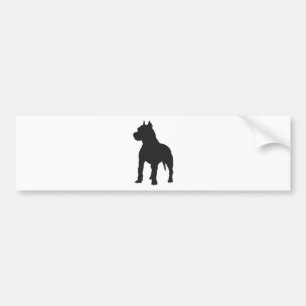 Gruben-Stier-Terrier-Schwarz-Silhouette Autoaufkleber