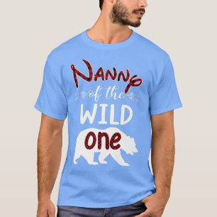 Grubenbär der Wildnis ein roter Karierter Funny 1. T-Shirt