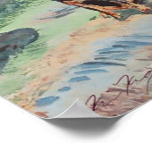 Grubenbulle und rottweiler Van Gogh-Stil Poster (Ecke)