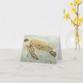Grubenkarte Wasserfarbenschildkröte Karte (Gelbe Blume)