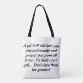 Grubenstier Liebe Tasche (Rückseite)