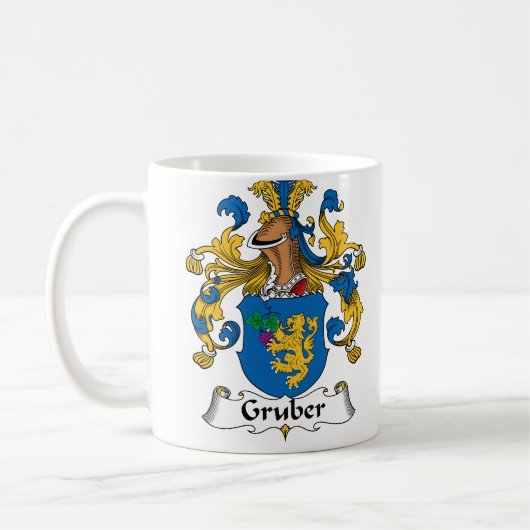 Gruber Familienwappen Kaffeetasse (Links)