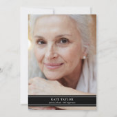 Gruene Florale Trauerfeier des Lebens Foto Einladung (Rückseite)