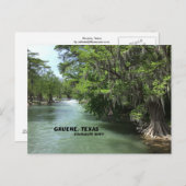 Gruene, Texas und Guadalupe Postkarte (Vorne/Hinten)