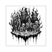 Gruesome Skeleton Crew Gummistempel (Prägung)