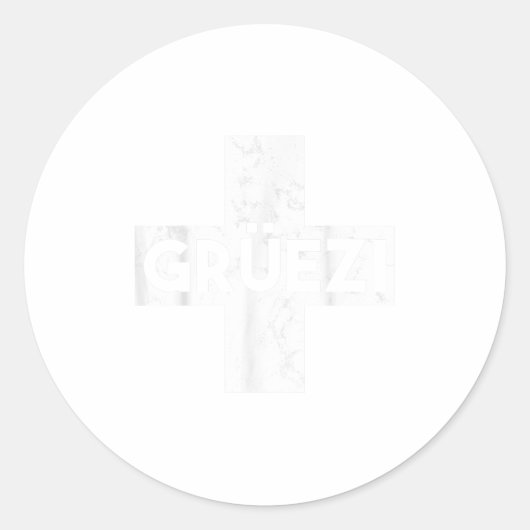 Grüessech Swiss Saying Grüezi Schweiz  Runder Aufkleber (Vorderseite)