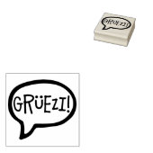 Grüezi! Hallo auf Schweizer Deutsch, Schwiizerdüts Gummistempel (Stempel)