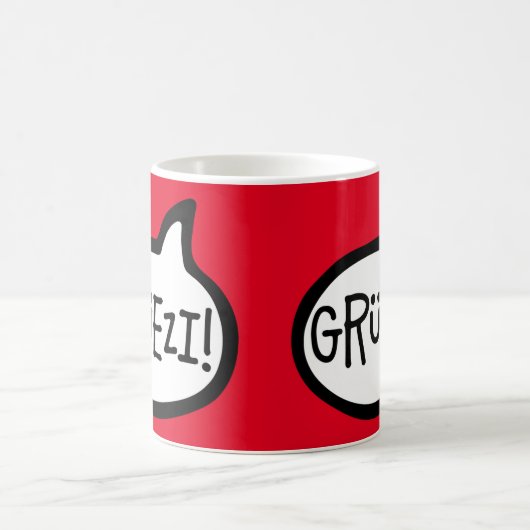 Grüezi! Hallo auf Schweizer Deutsch, Schwiizerdüts Kaffeetasse (Mittel)