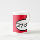 Grüezi! Hallo auf Schweizer Deutsch, Schwiizerdüts Porzellantasse (Vorderseite Rechts)