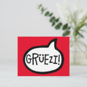 Grüezi! Hallo auf Schweizer Deutsch, Schwiizerdüts Postkarte (Stehend Vorderseite)