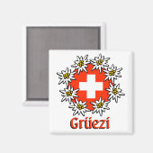 Gruezi Sq Magnet (Vorderseite/Rückseite)