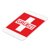 Gruezi Switzerland Flag Magnet (Linke Seite)