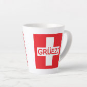 Gruezi Switzerland Flag Milchtasse (Rechte Ecke)