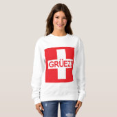 Gruezi Switzerland Flag Sweatshirt (Vorne ganz)