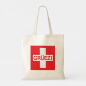 Gruezi Switzerland Flag Tragetasche (Rückseite)