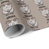 Gruff Gray Goat Funny Fairy Tale Cartoon Geschenkpapier (Rolleneckpunkt)