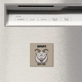 Gruff Gray Goat Funny Fairy Tale Cartoon Magnet (In Situ (Geschirrspüler))