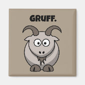 Gruff Gray Goat Funny Fairy Tale Cartoon Magnet (Vorne)