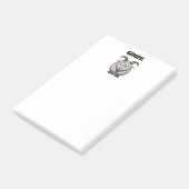 Gruff Gray Goat Funny Fairy Tale Cartoon Post-it Klebezettel (angewinkelt)