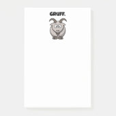 Gruff Gray Goat Funny Fairy Tale Cartoon Post-it Klebezettel (Vorderseite)