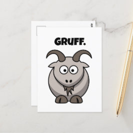 Gruff Gray Goat Funny Fairy Tale Cartoon Postkarte