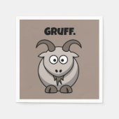 Gruff Gray Goat Funny Fairy Tale Cartoon Serviette (Vorderseite)