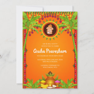 Gruhapravesham Einladung Indische Housewarming Ein
