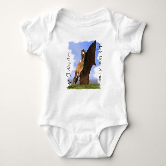 Grulla Paint Foal mit Attitude Onsie Baby Strampler (Vorderseite)