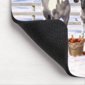 Grulla Pinto Gray Paint Horses on Winter Farm Mousepad (Ecke)