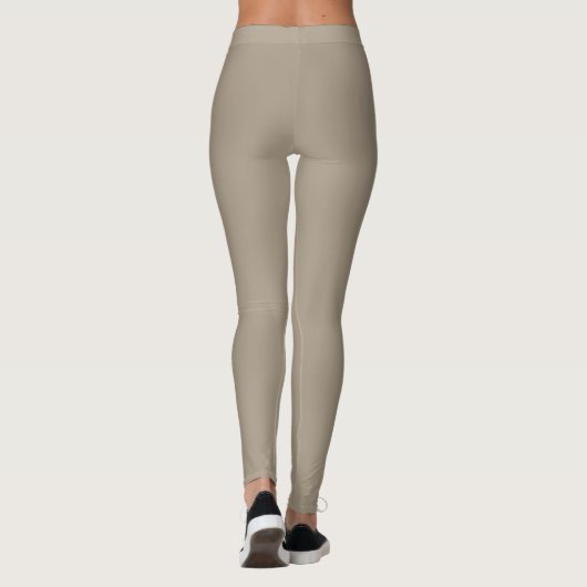 Grullo Color Solid Elegant Leggings (Rückseite)