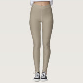 Grullo Color Solid Elegant Leggings (Vorderseite)