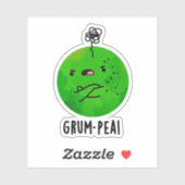 Grum-pea Funny Veggie Pun Aufkleber (Blatt)
