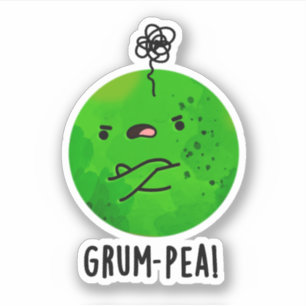 Grum-pea Funny Veggie Pun Aufkleber