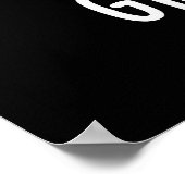 Grum-pea Funny Veggie Pun Dark BG Poster (Ecke)