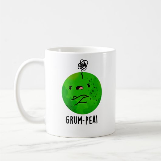 Grum-pea Funny Veggie Pun Kaffeetasse (Links)