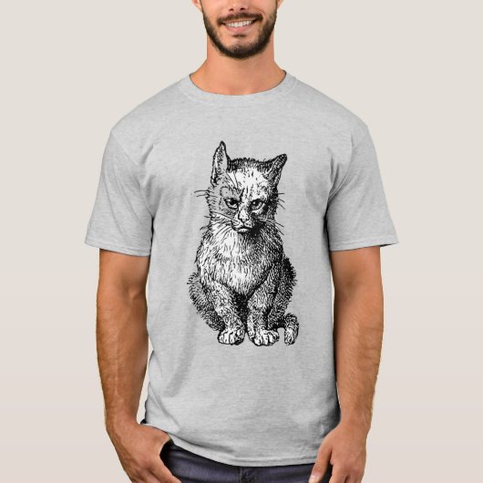Grumby Niedliche Katzenmänner T - Shirt (Vorderseite)
