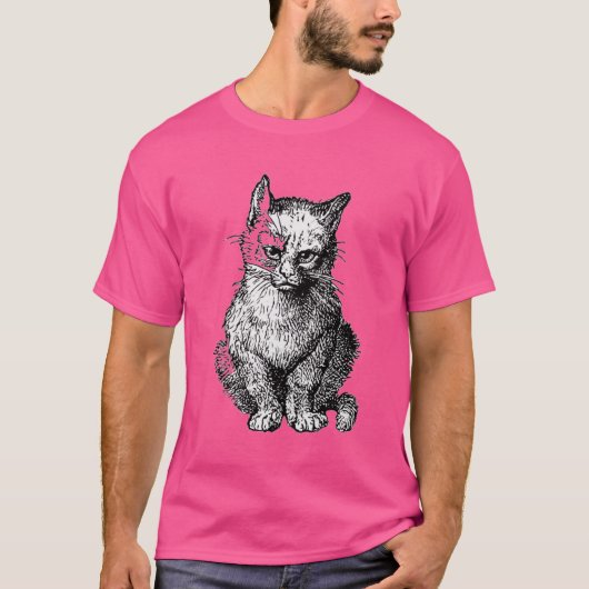 Grumby Niedliche Katzenmänner T - Shirt (Vorderseite)