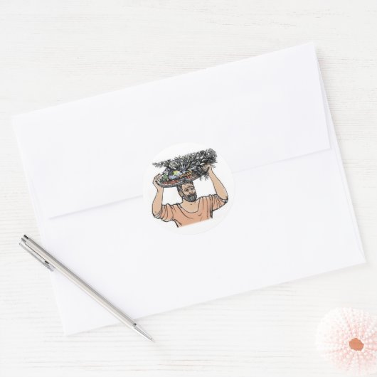 Grumio Runder Aufkleber (Umschlag)