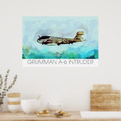 Grumman A-6 Intruder gerendert in Paint nicht Foto Poster (Küche)