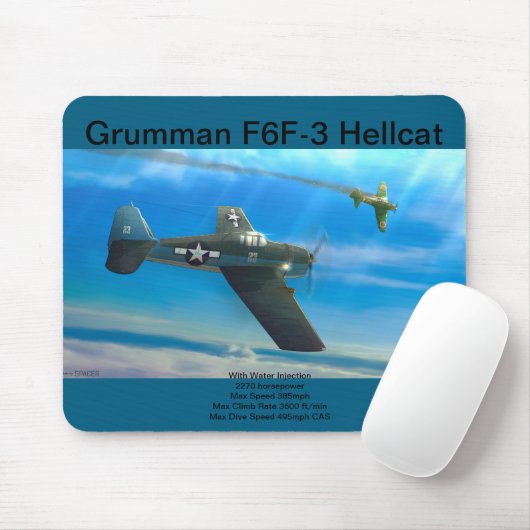 Grumman F6F-3 Hellcat mousepad (Mit Mouse)