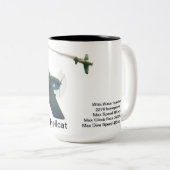 Grumman F6F-3 Hellcat Zweifarbige Tasse (VorderseiteRechts)