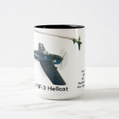 Grumman F6F-3 Hellcat Zweifarbige Tasse (Mittel)