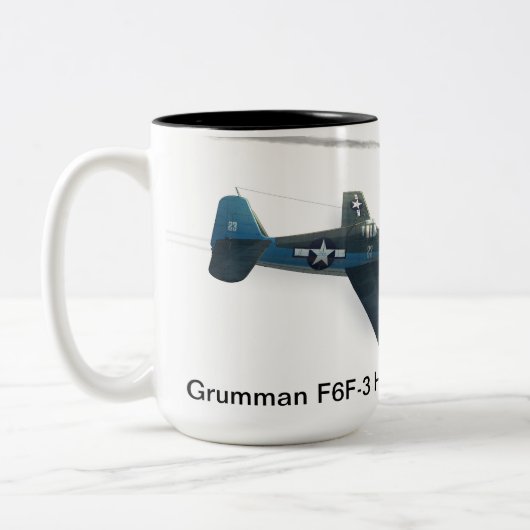 Grumman F6F-3 Hellcat Zweifarbige Tasse (Links)