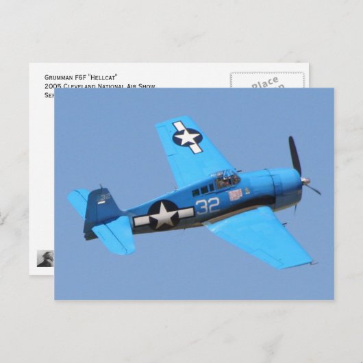 Grumman F6F Hellcat Postkarte (Vorne/Hinten)